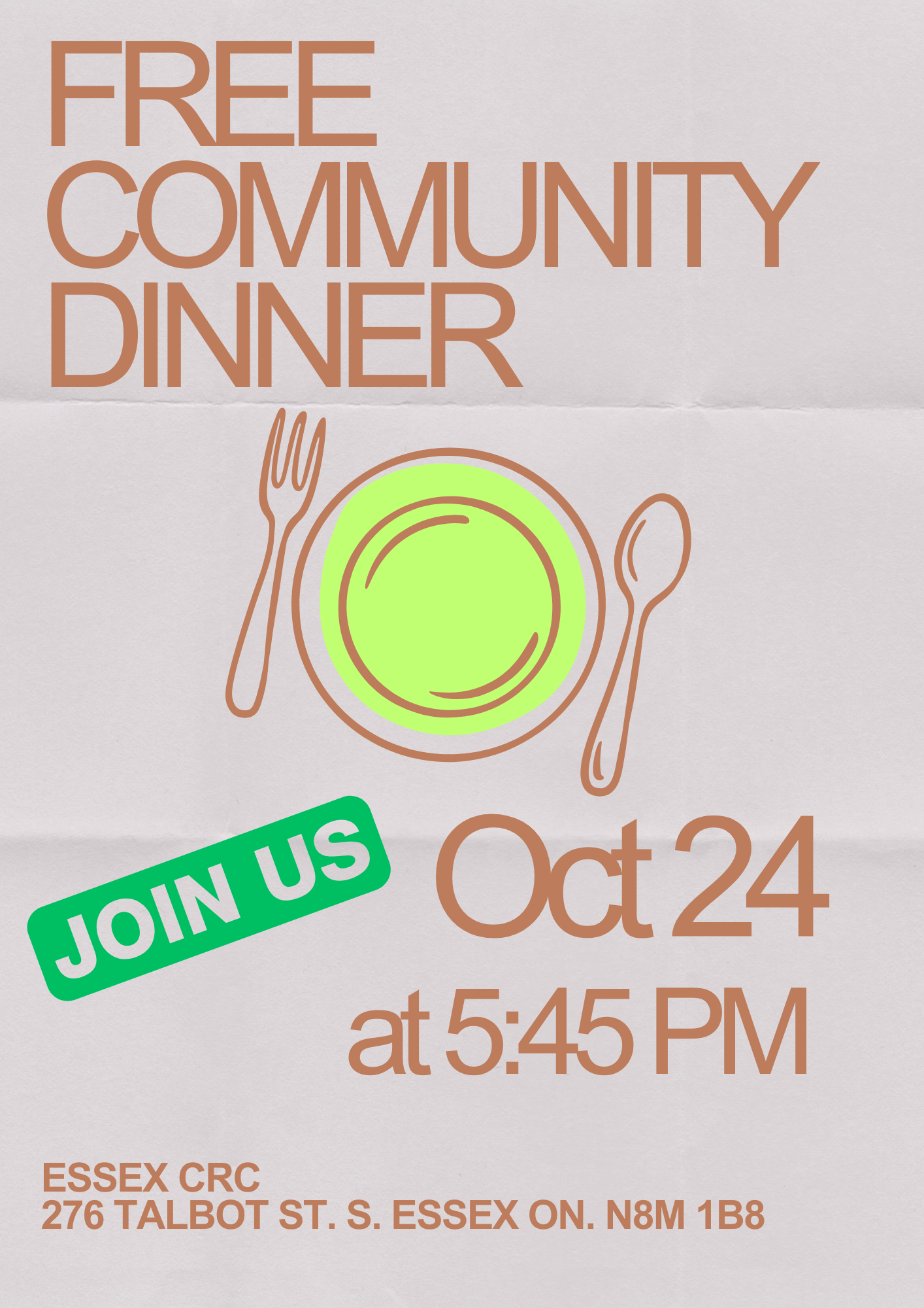 Brown Minimal Fancy Dinner Invitation
